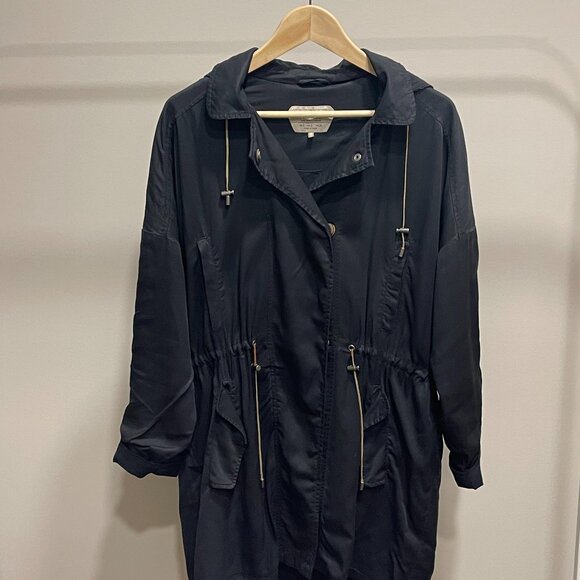 ZARA Trafaluc Outerwear Casual Midi Jacket - Dark Navy - Size S - Picture 1 of 4